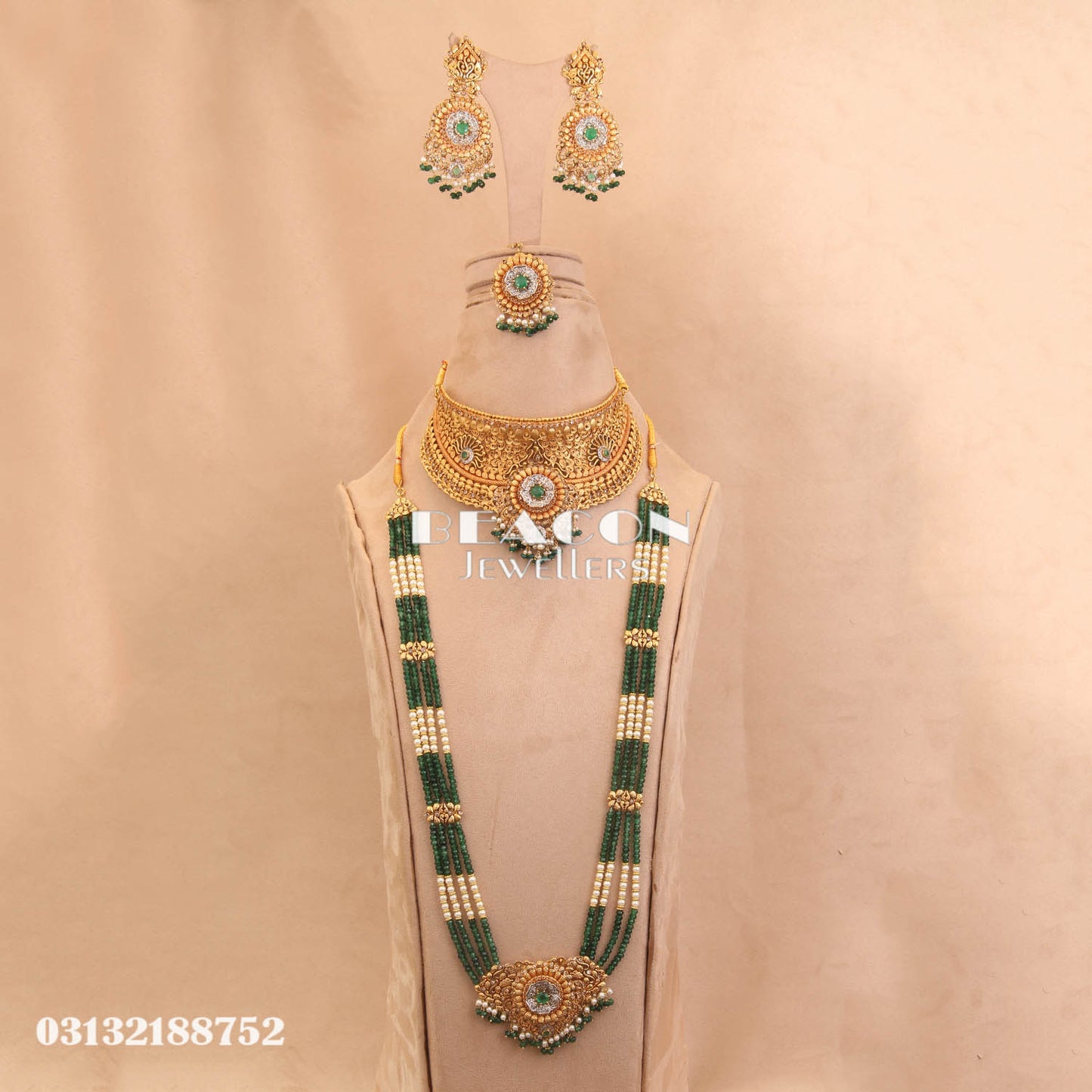 Necklace Set Mala Tika and Earrings