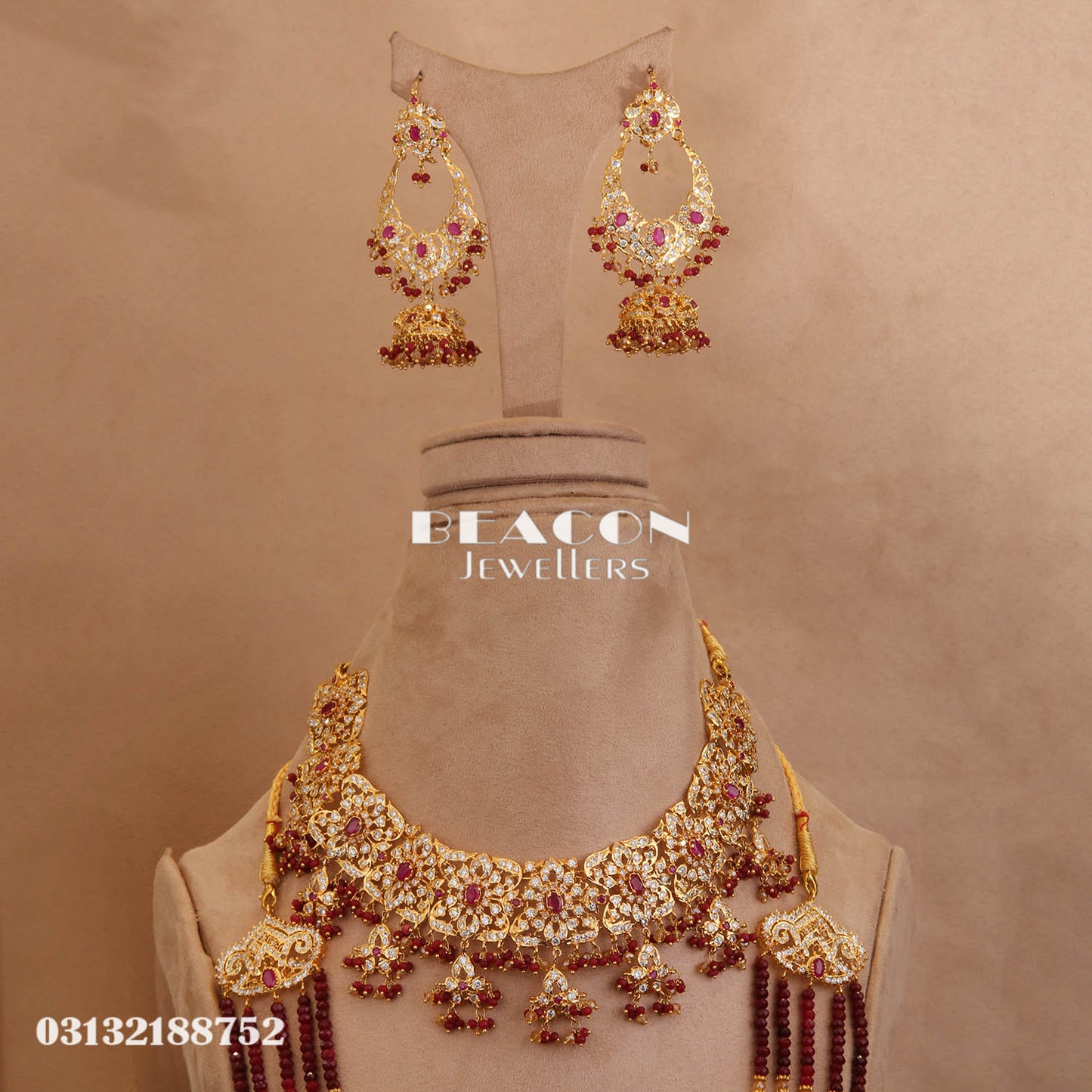 Necklace with Mala and Earrings
