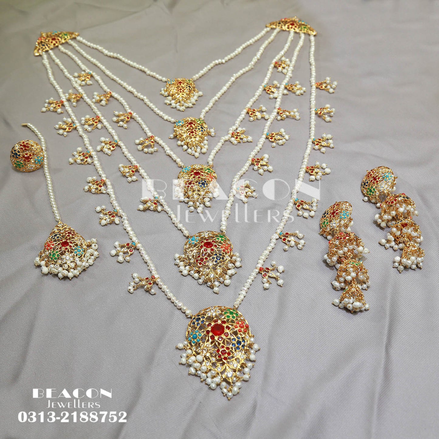 Maala Ring Tika With Earrings