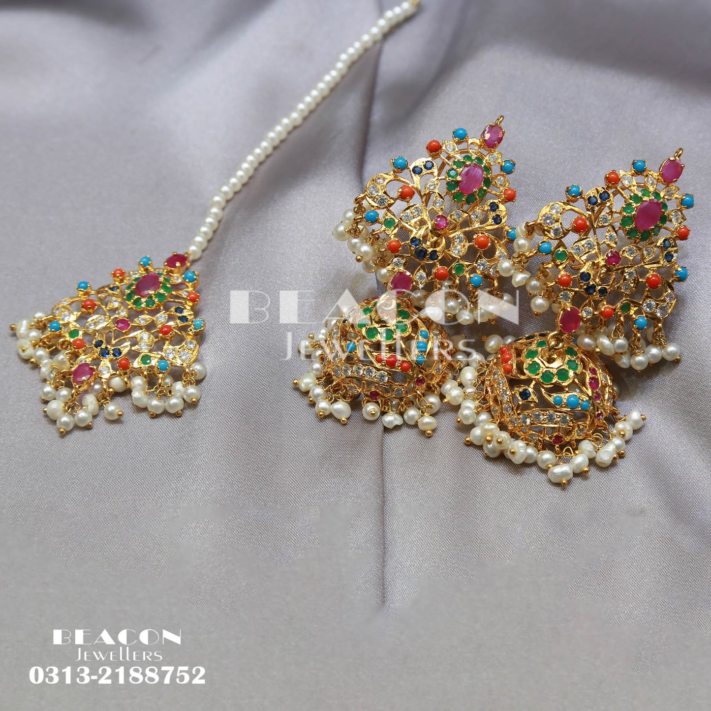 Choker Set With Tika and Earrings