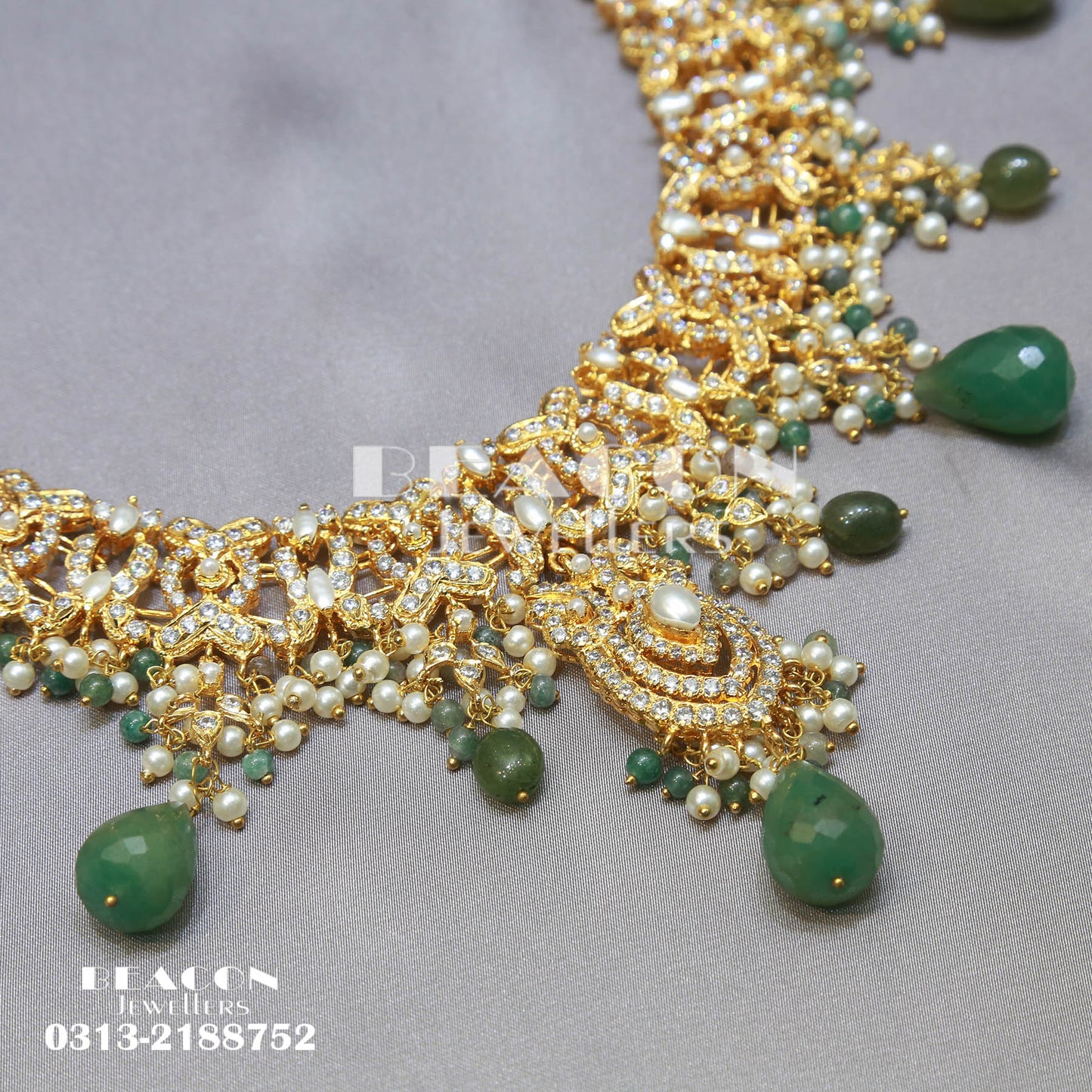 Necklace Set with Tika and Earrings