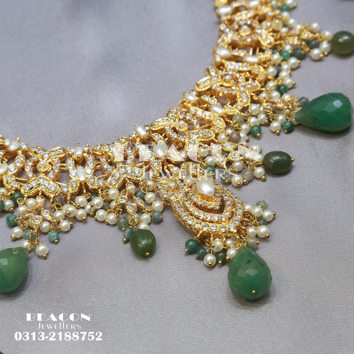 Necklace Set with Tika and Earrings