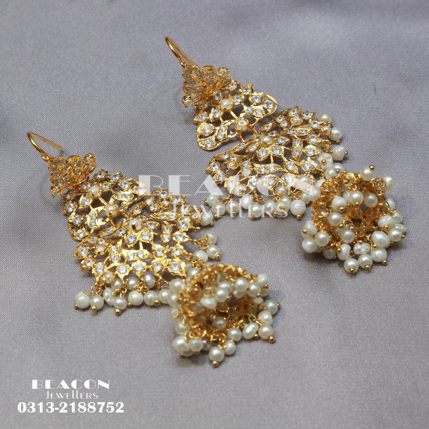 Necklace Set With Mala ,Earrings ,Tika