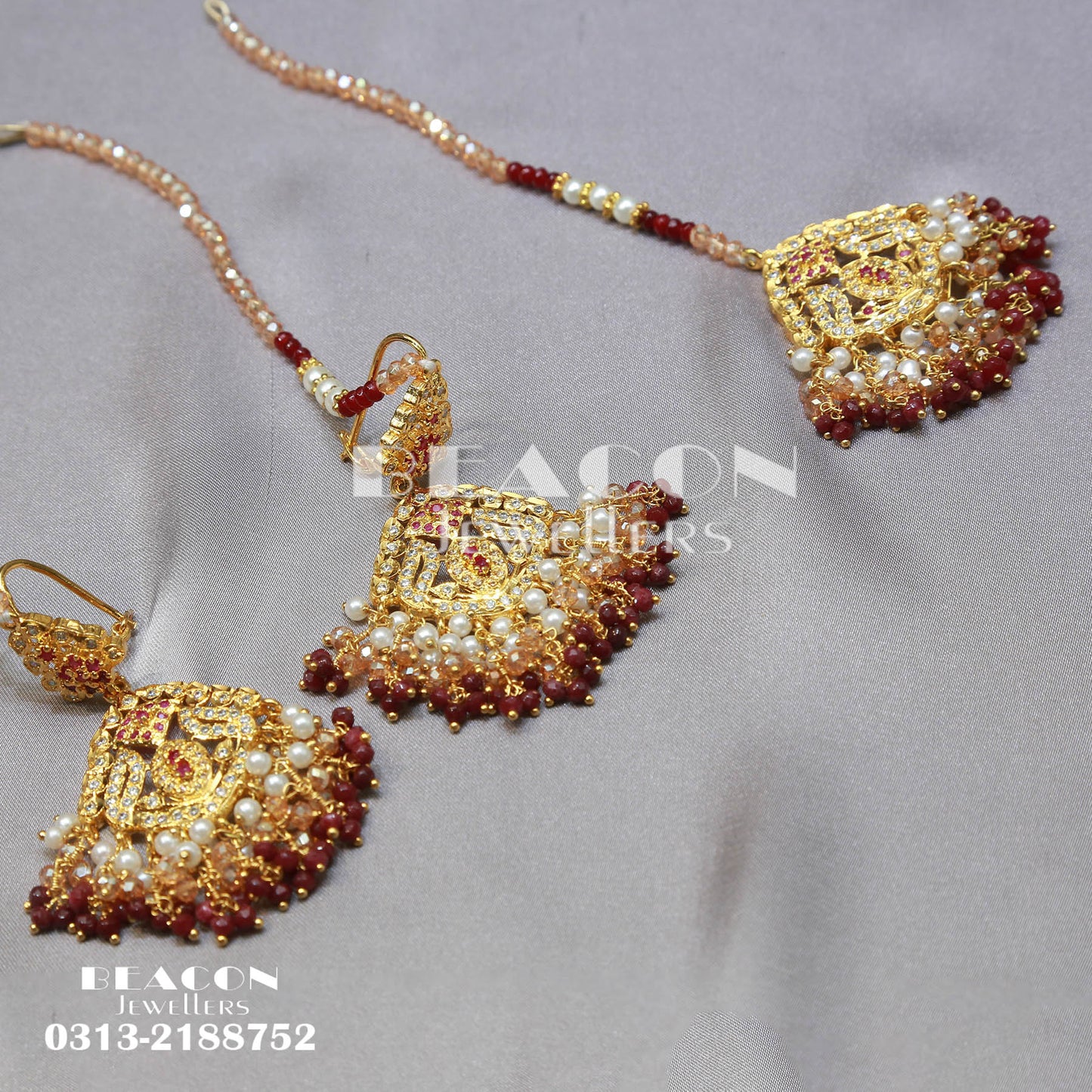 Necklace Set Earrings With Tika