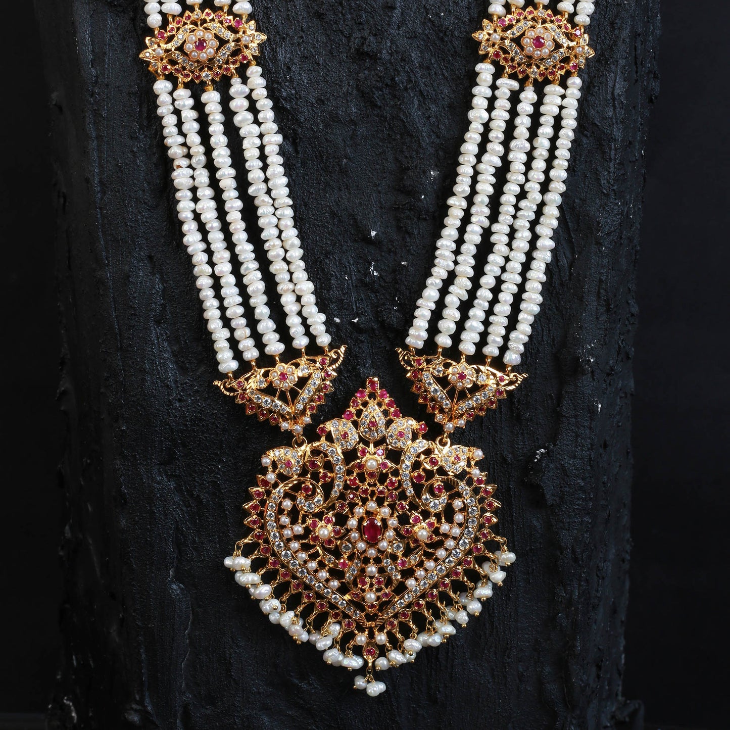 Choker Set With Maala and Earring, Tika
