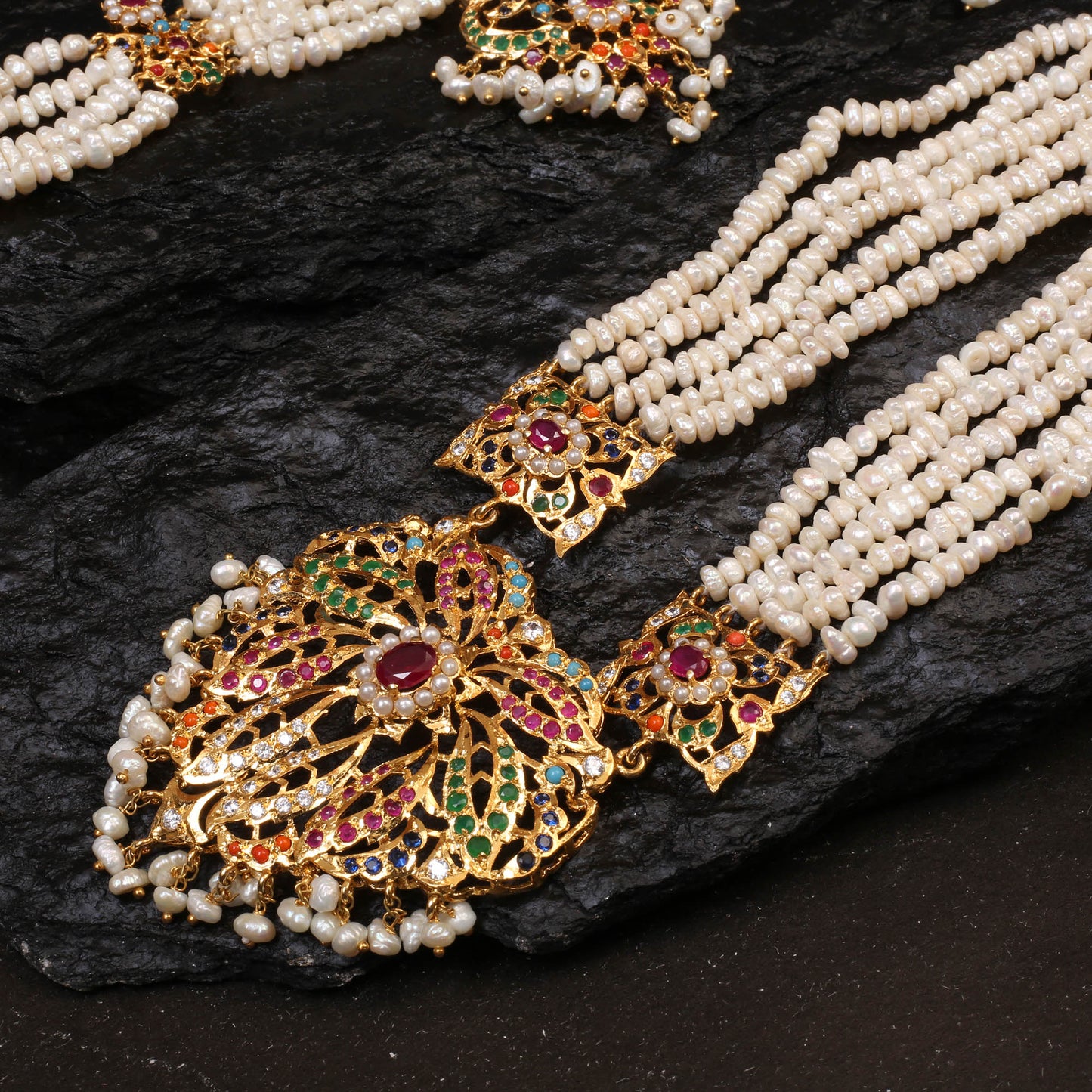 Choker Set With Maala and Earrings