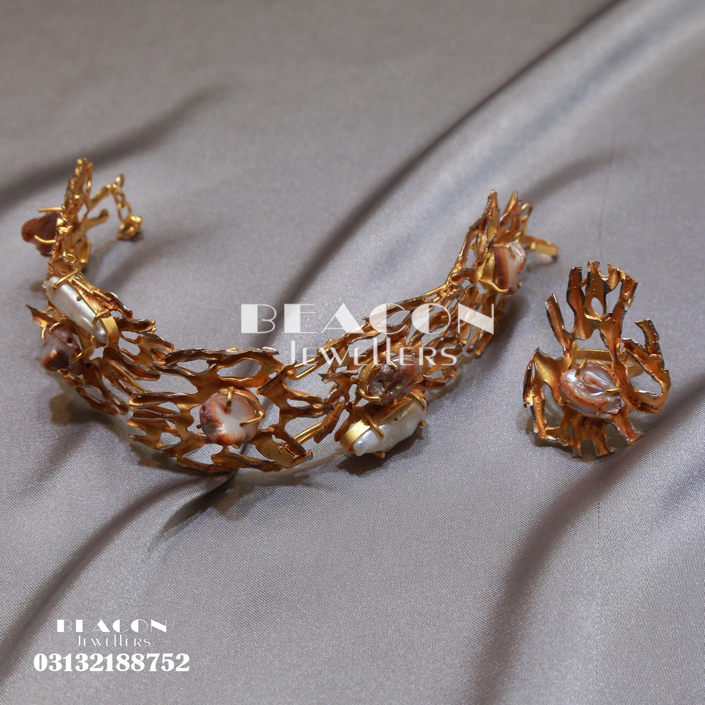 Necklace Ring Bracelet and Earrings 01