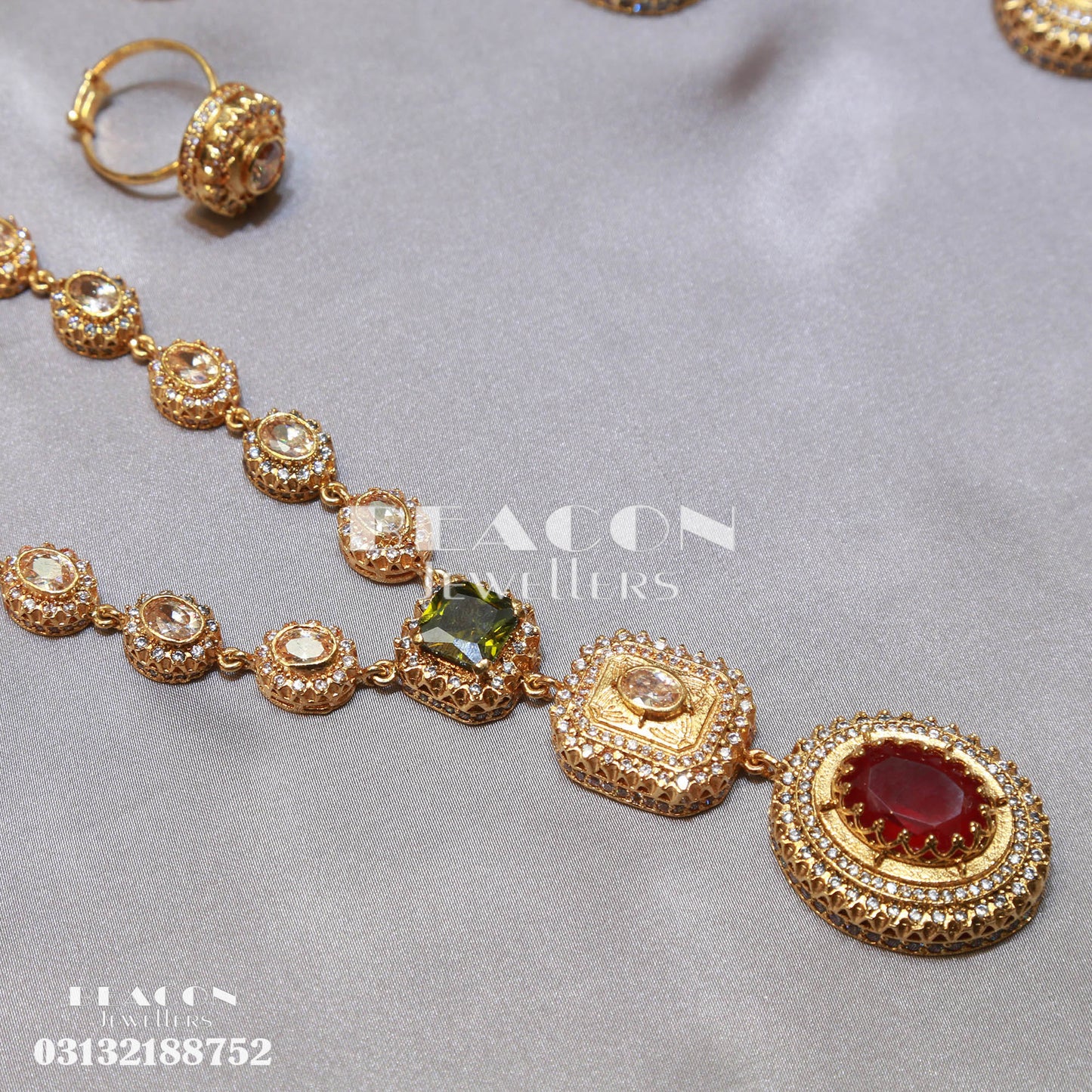 Necklace Set With Mala Earrings Ring