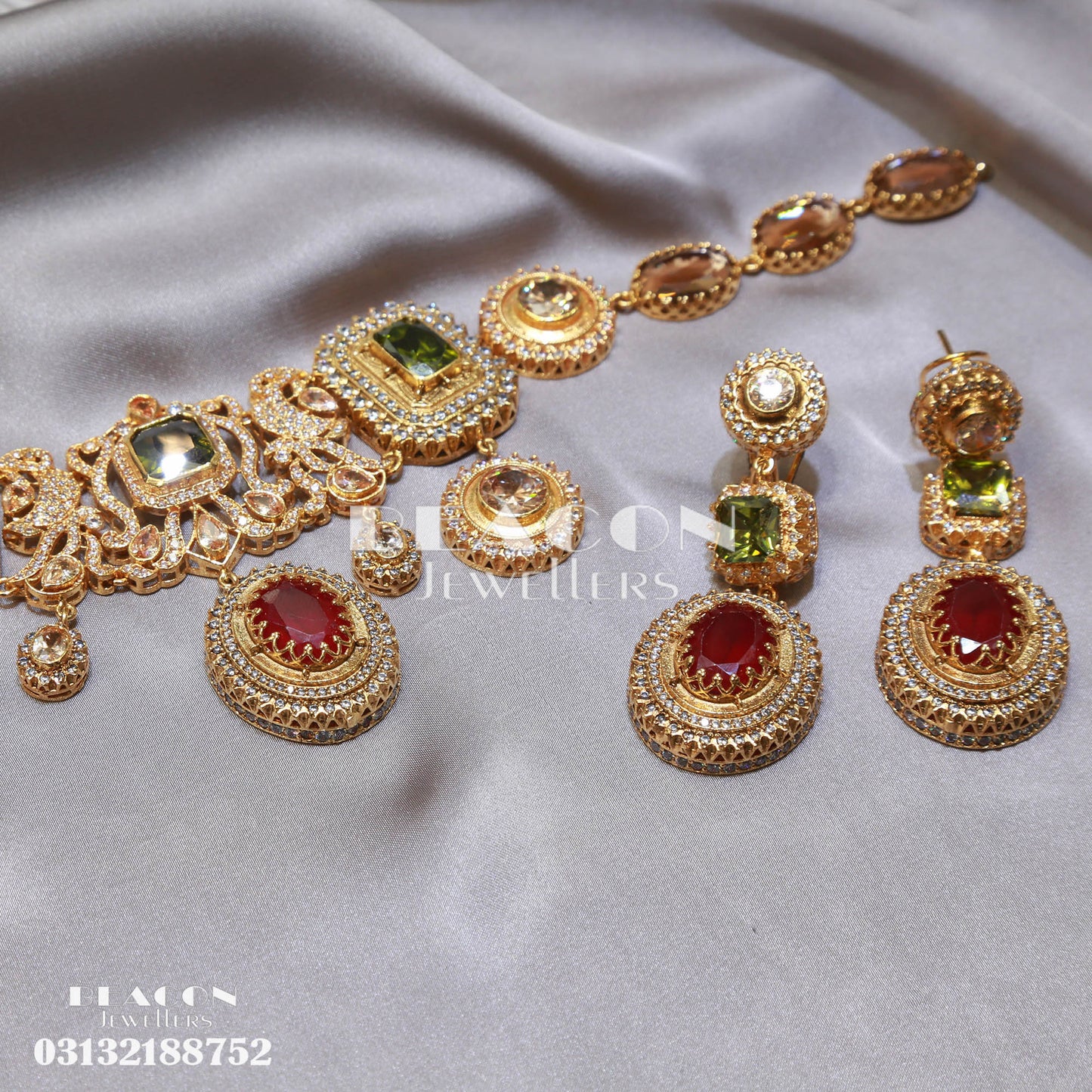 Necklace Set With Mala Earrings Ring