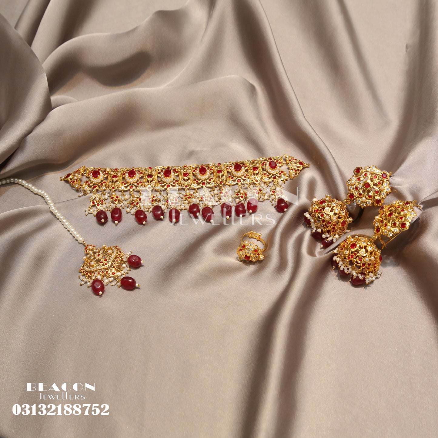 Choker Set Ring Tika and Earrings