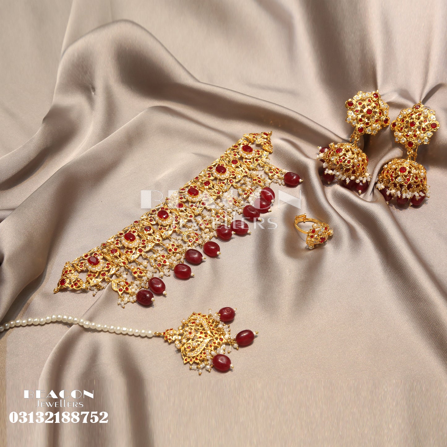 Choker Set Ring Tika and Earrings