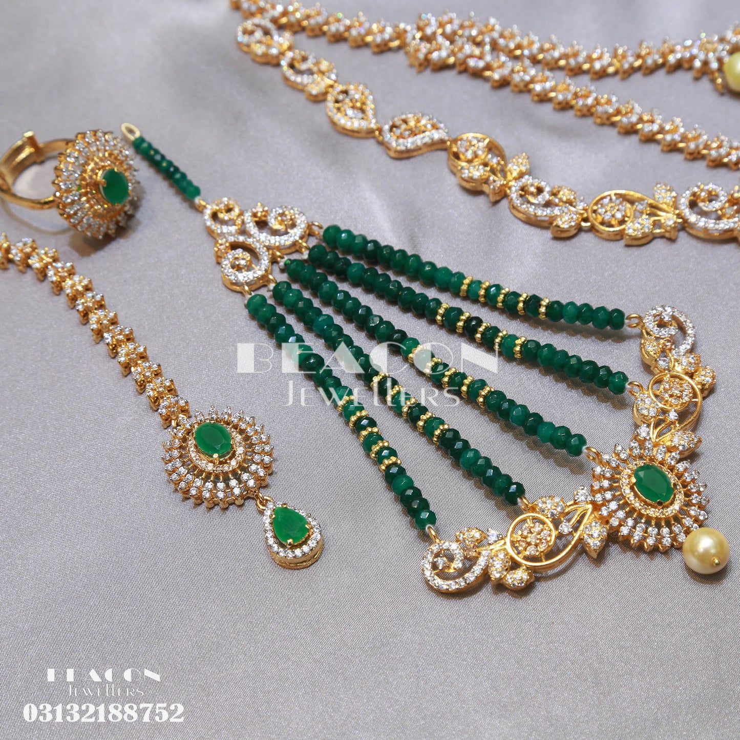 Necklace Ring Bindi Jhoomer and Earrings 01