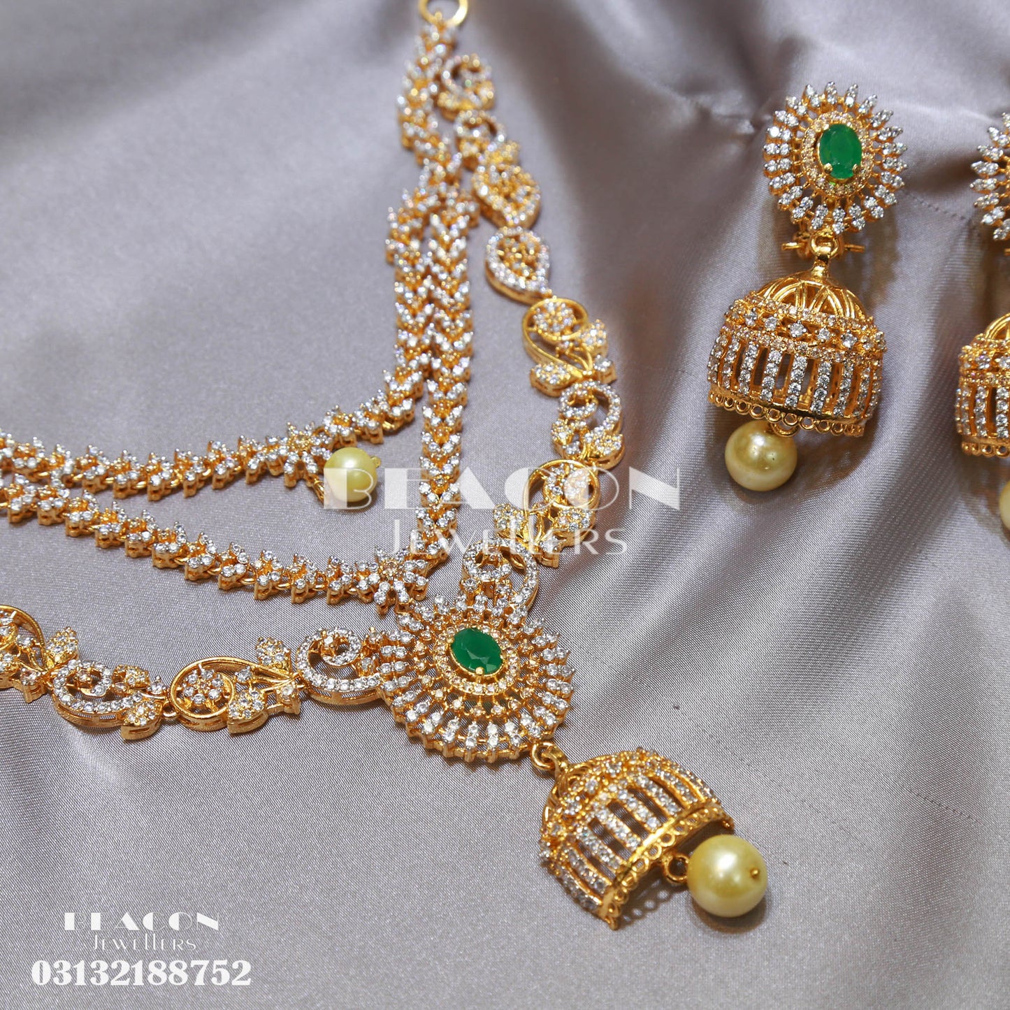 Necklace Ring Bindi Jhoomer and Earrings 01