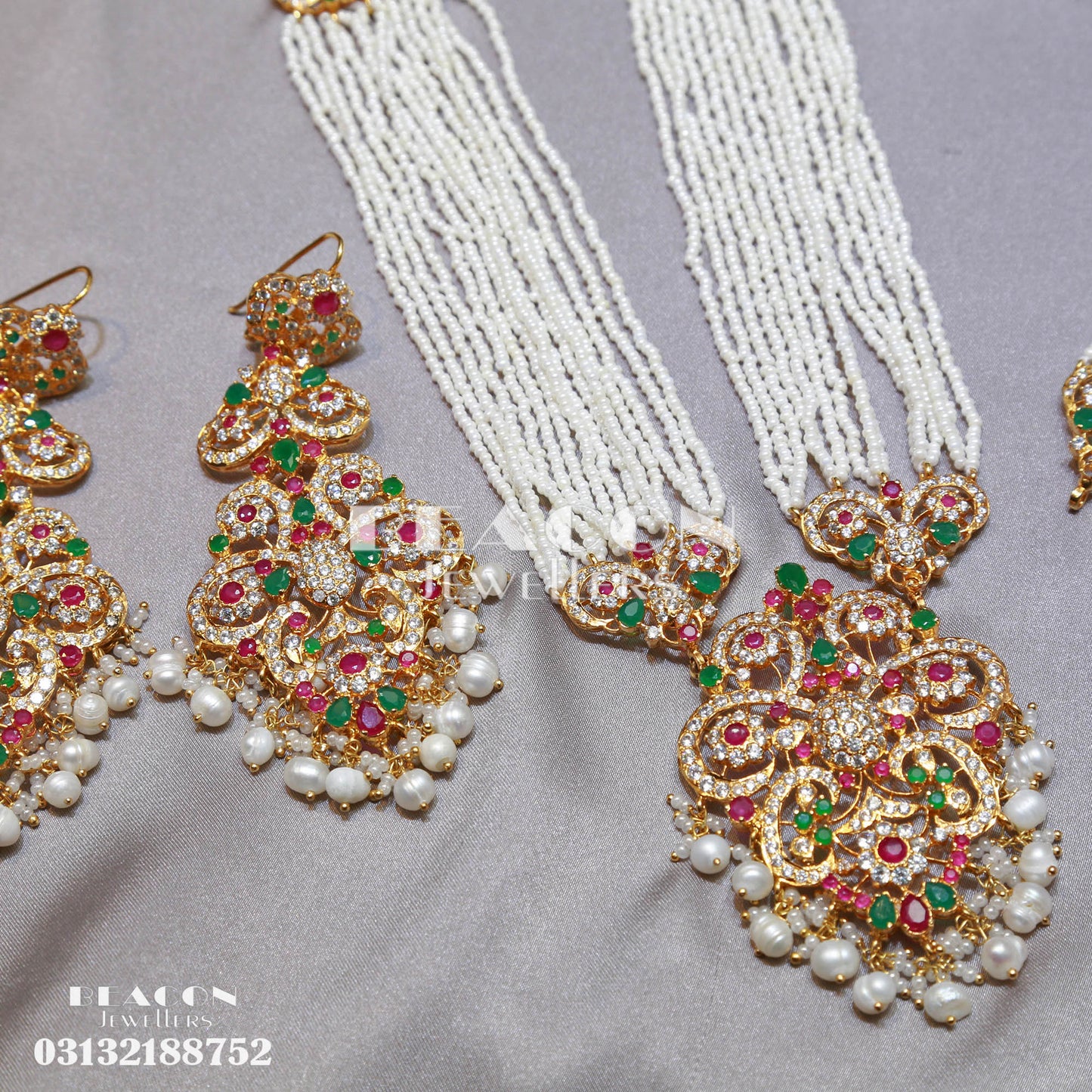 Choker Set with Mala Earrings