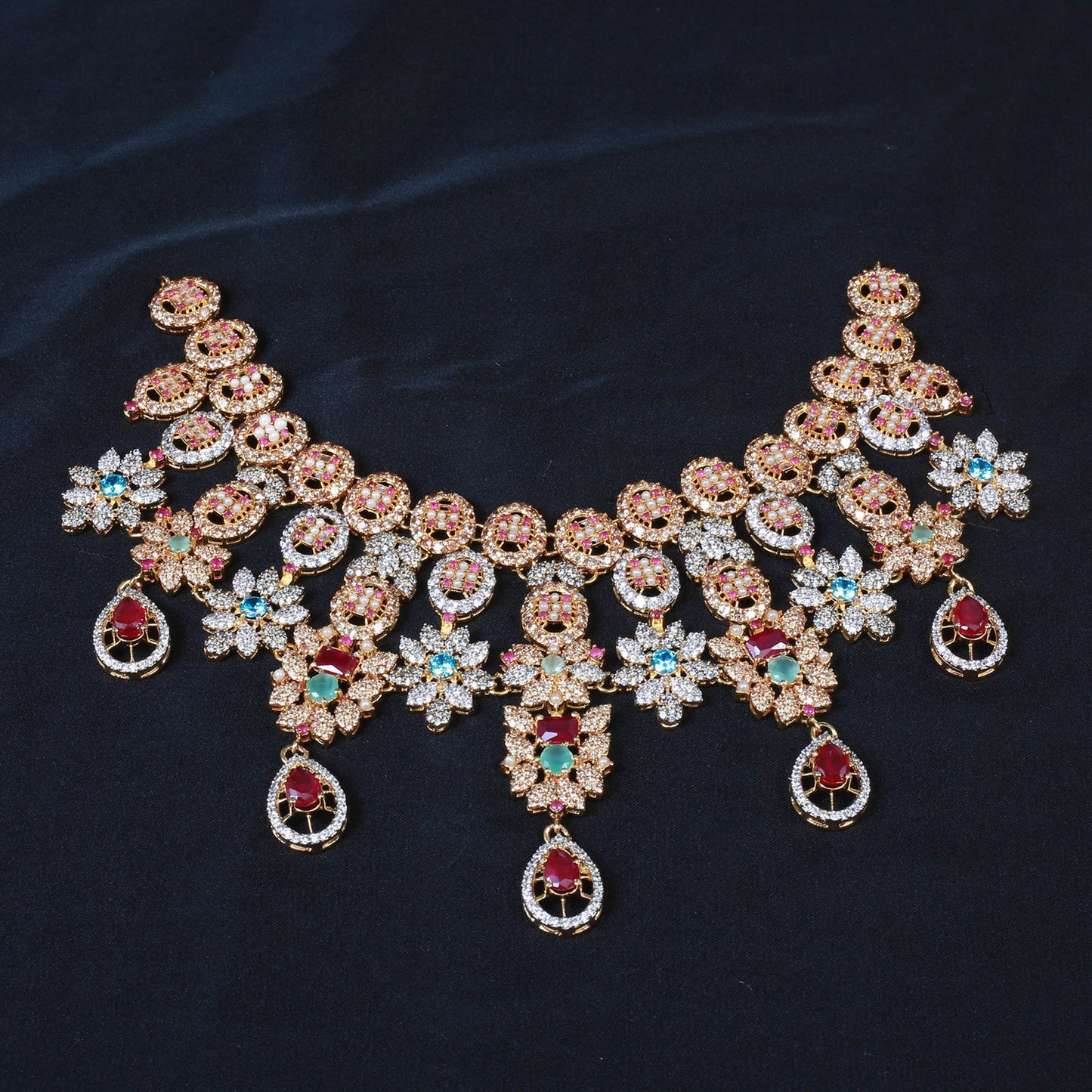 Necklace with Earrings,Tika and Rings