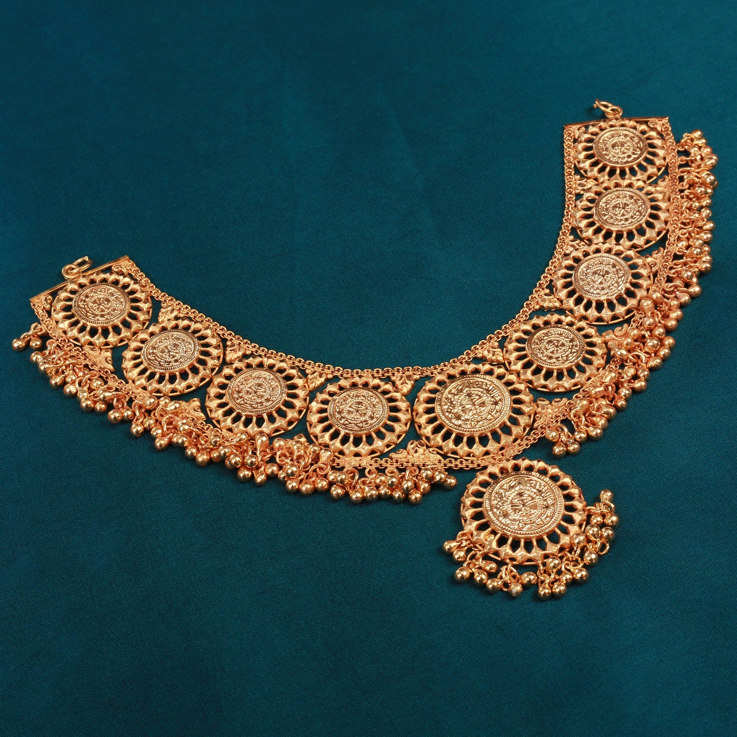 Necklace with Earrings,Tika ,Ring and Jhomar