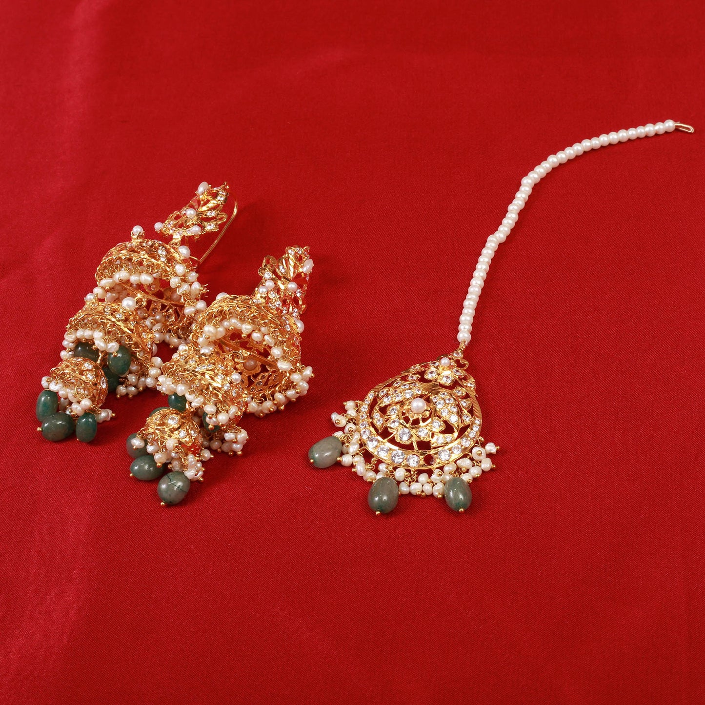 Necklace with Earrings and Tika