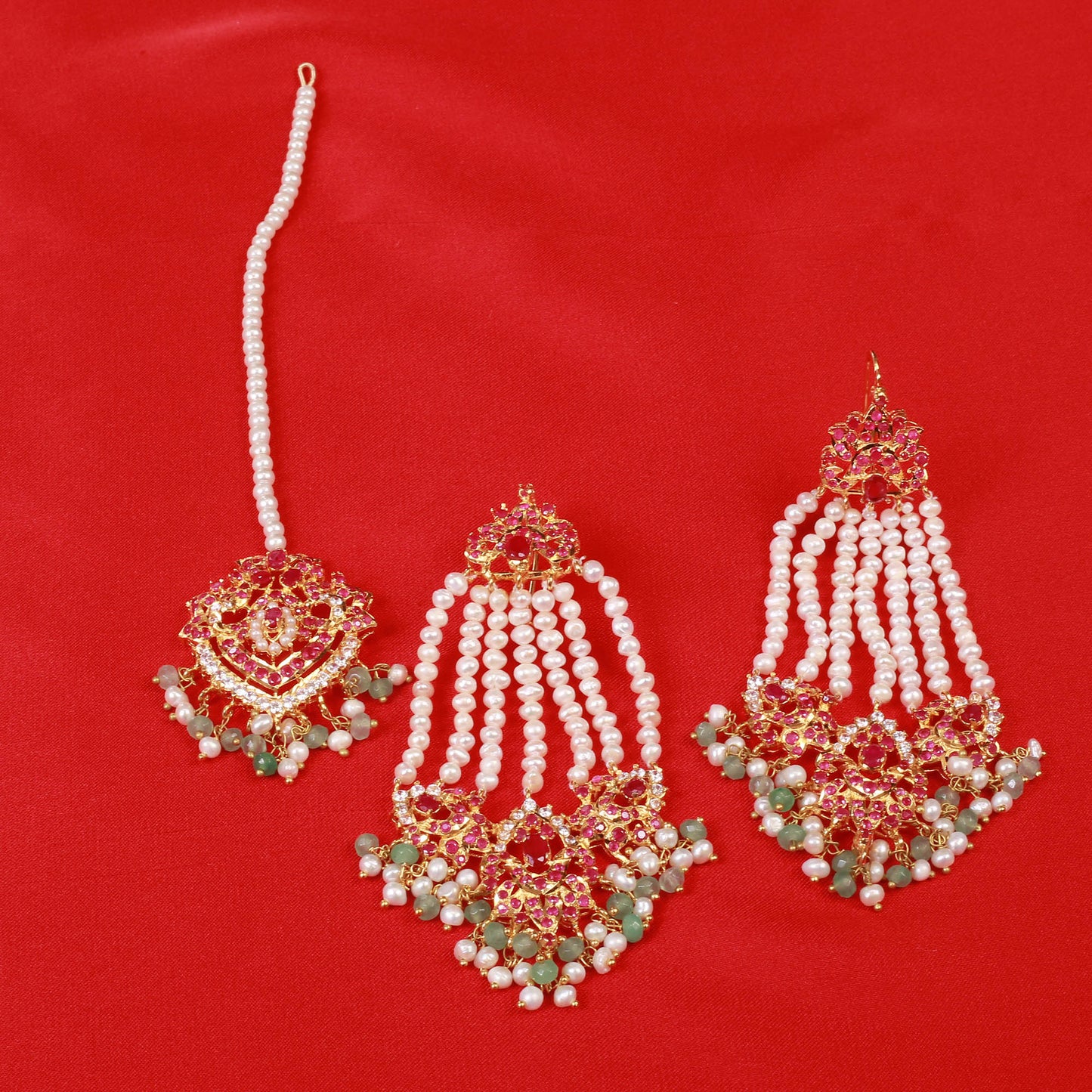 Maala with Bindi and Earrings
