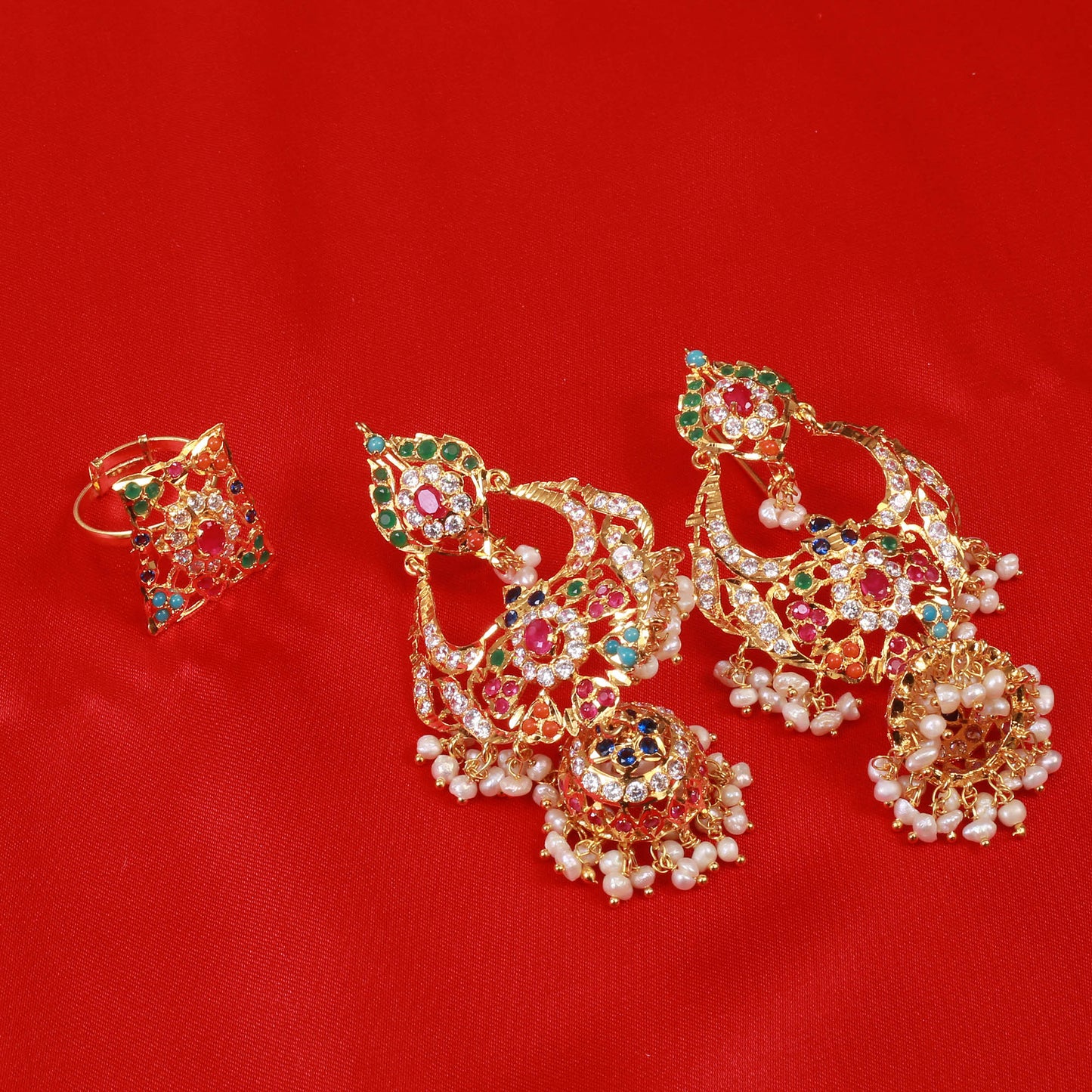 Necklace with Ring Earrings TIka