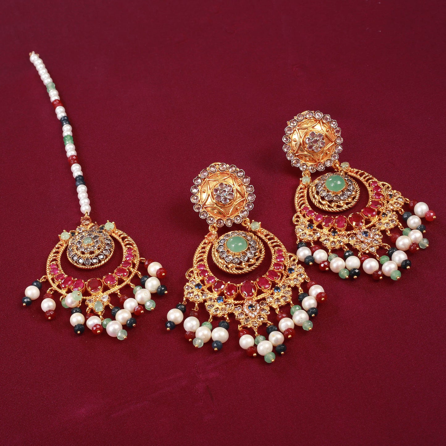 Necklace Earrings,Tika and Ring