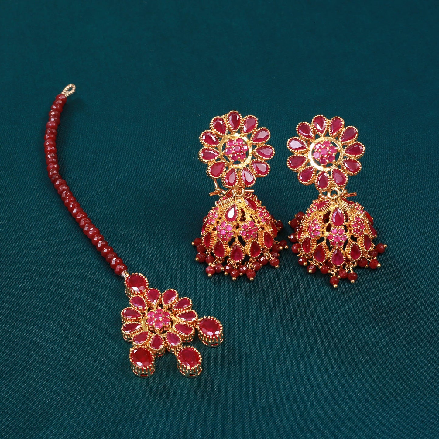 Necklace Earrings, TIka and Rings