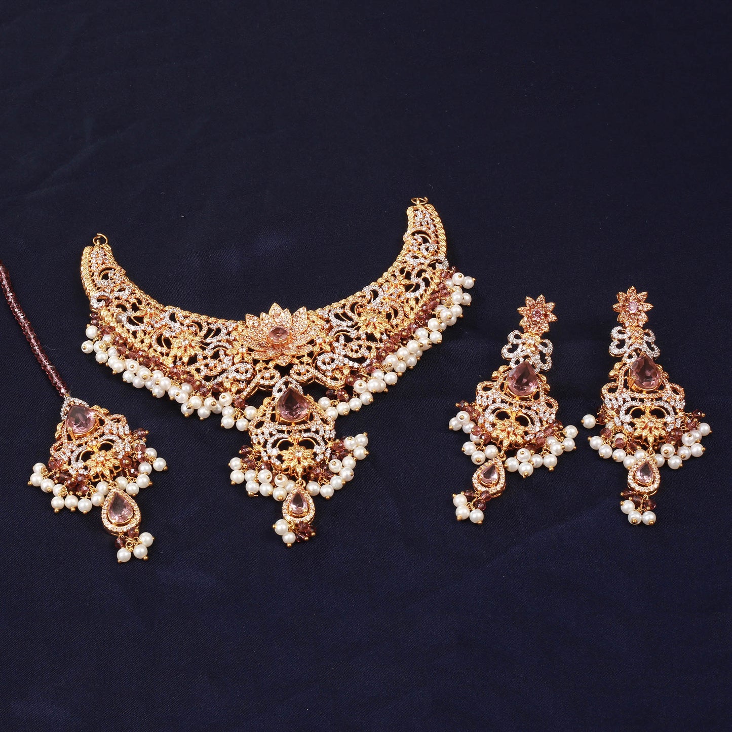 Necklace with Earrings and Tika