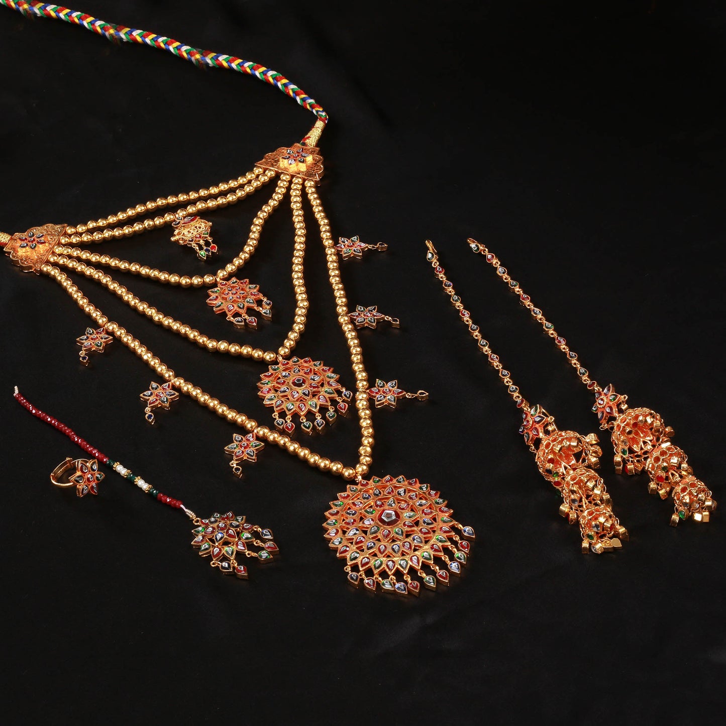 Maala Earrings, Tika and Ring