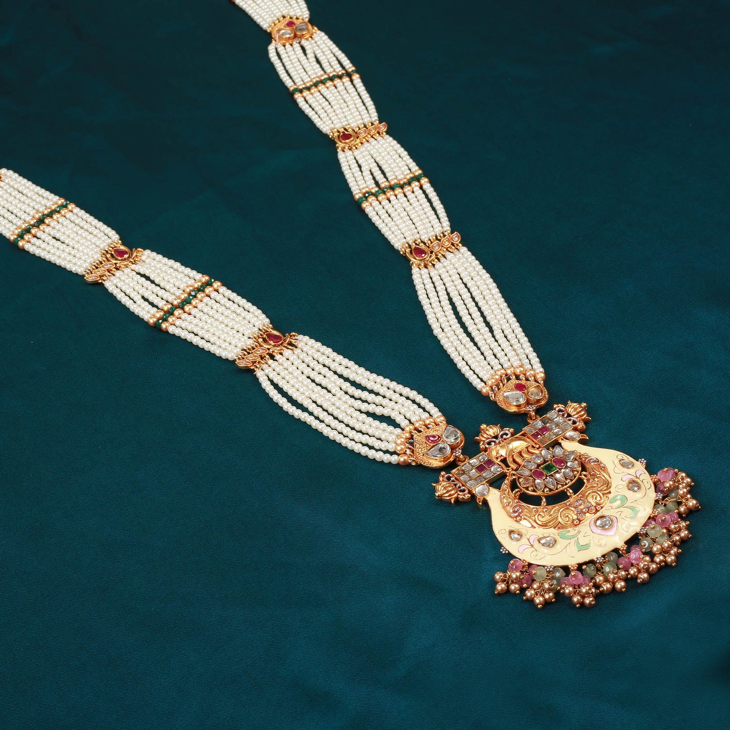 Necklace with Mala, Earrings and Tika