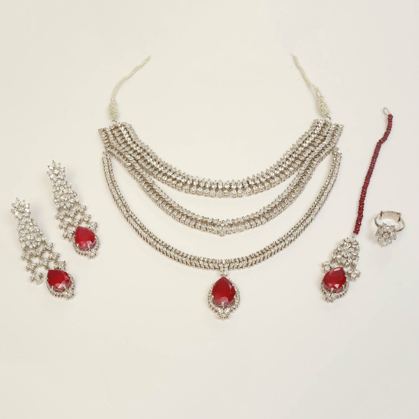 Necklace Set With Earrings ,Tika and Ring