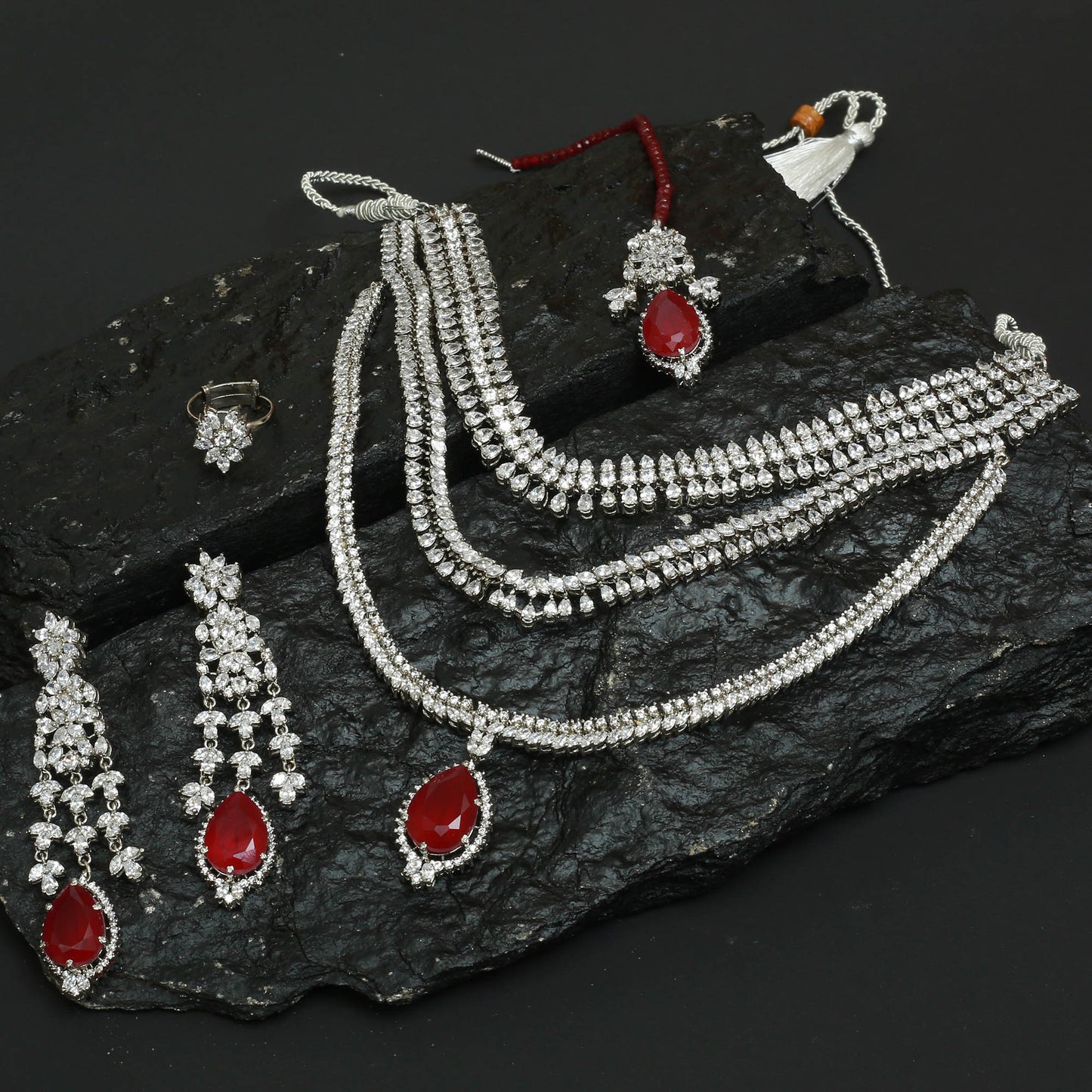 Necklace Set With Earrings ,Tika and Ring