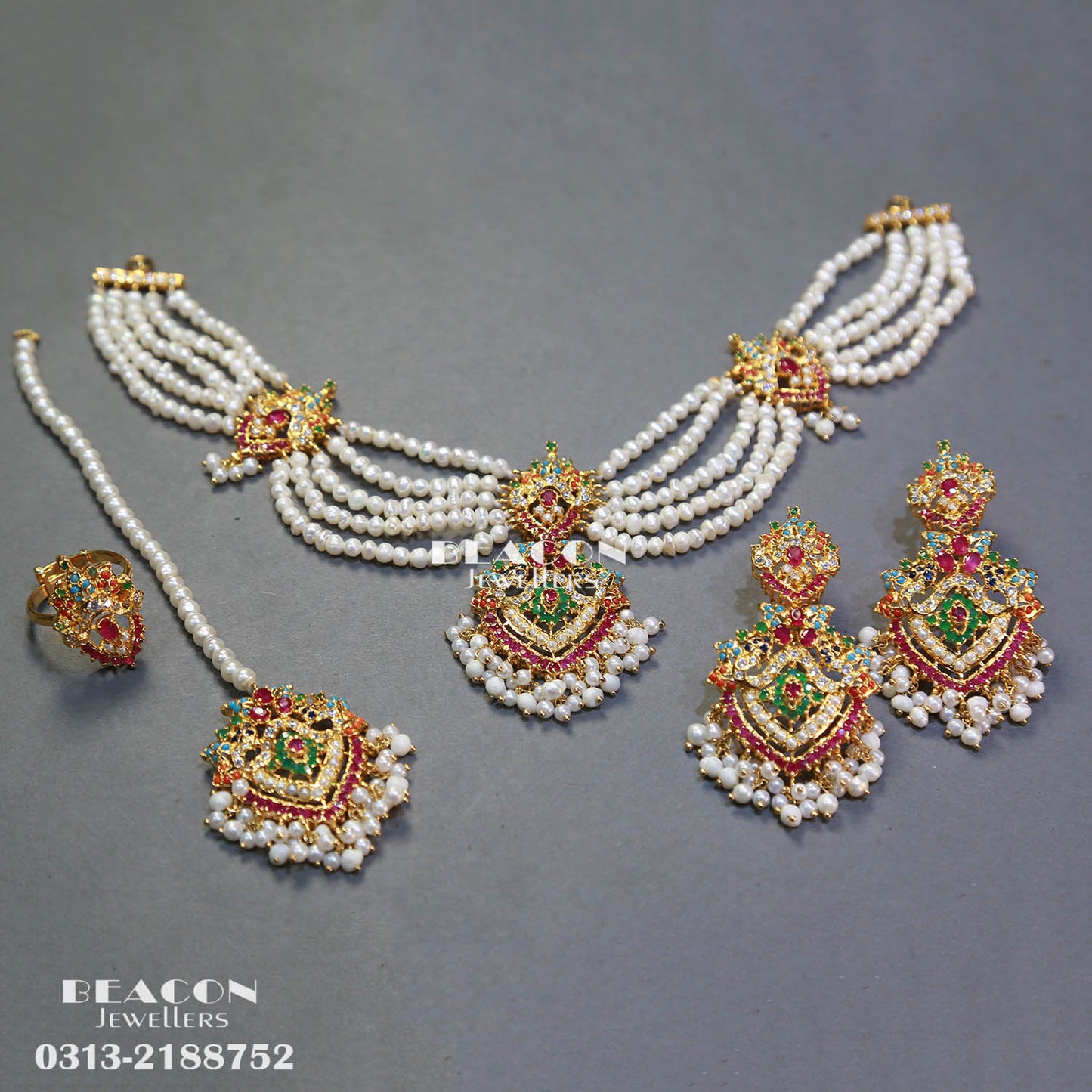 Necklace Set With Ring Tika Earrings