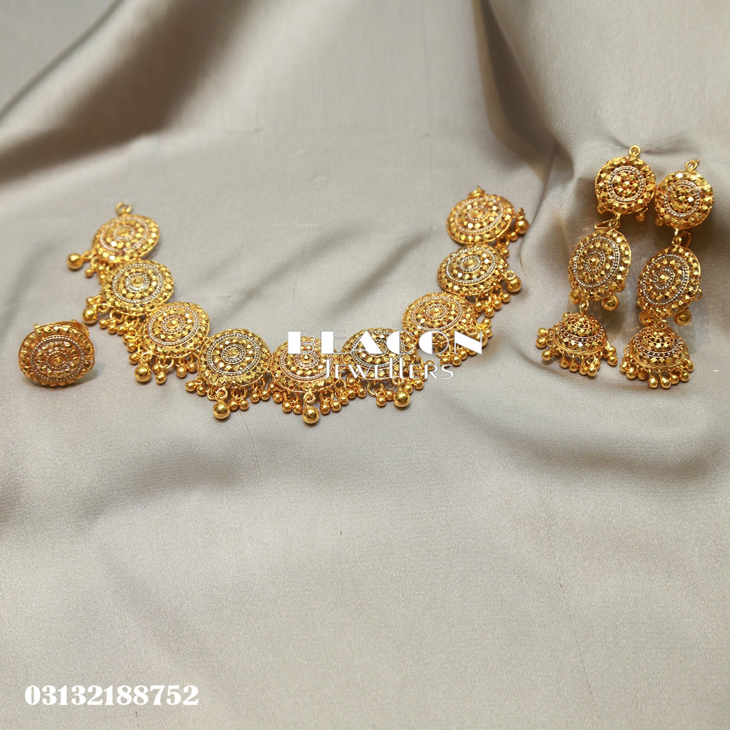 Necklace with Ring and Earrings