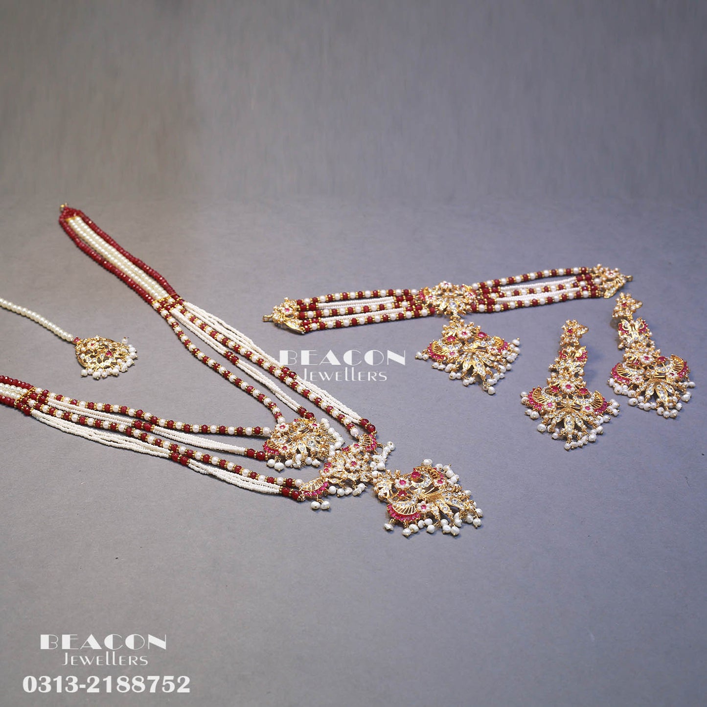 Choker Set With Mala Tika and Earrings