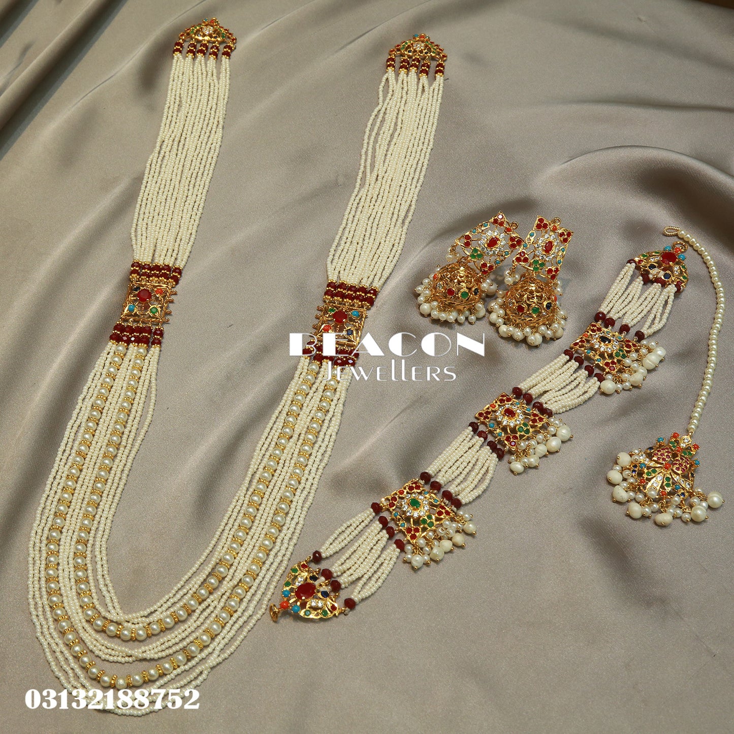 Choker Maala Bindi and Earrings 07