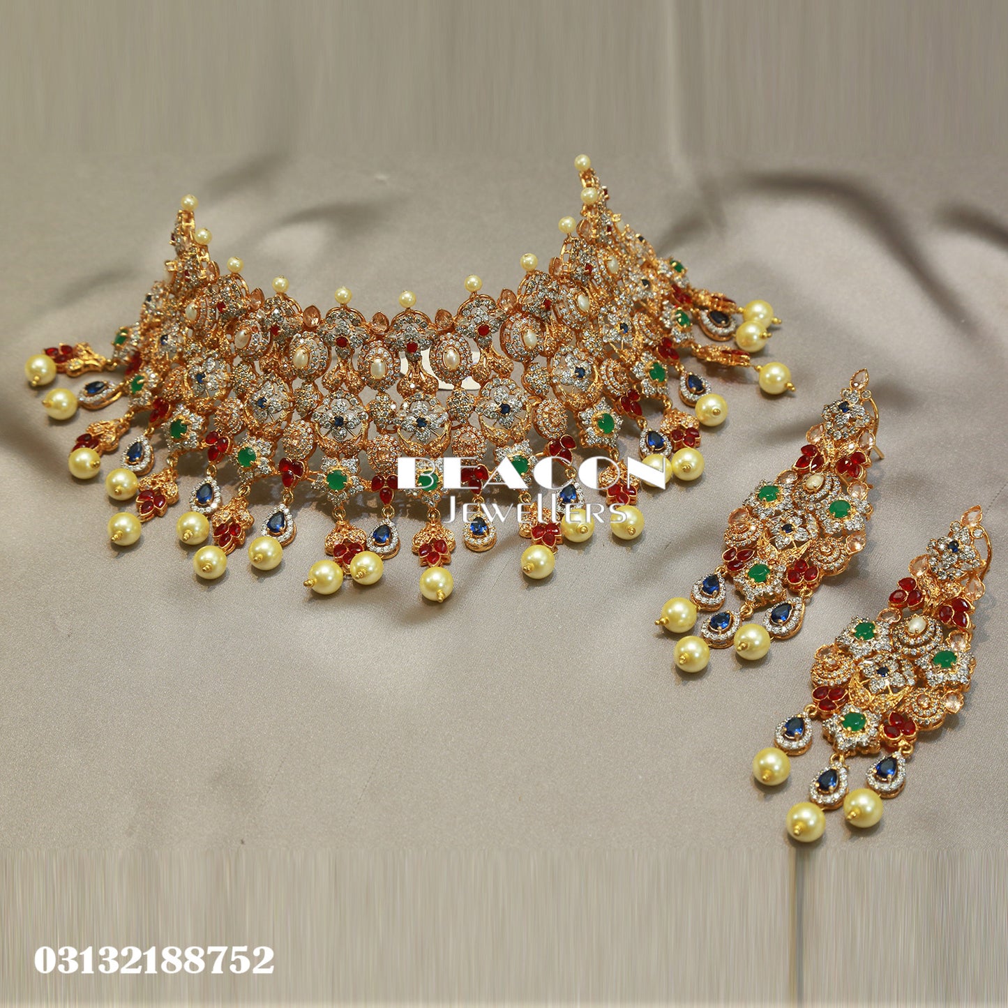 Choker Set Wth Tika Earrings Jhomar