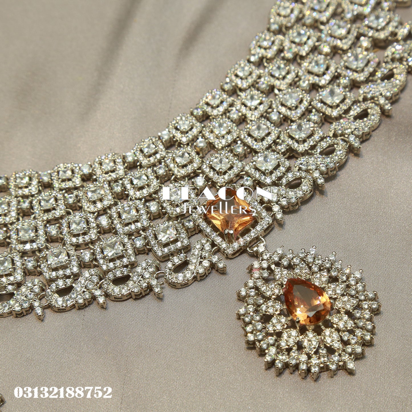 Necklace Set With Ring Tika and Earrings