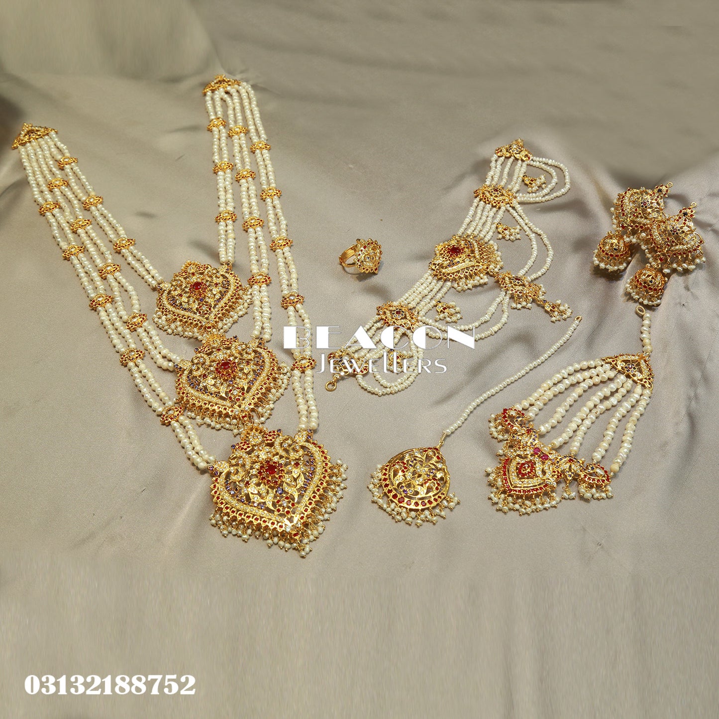 Choker Set With Mala Ring Tika Jhoomer and Earrings