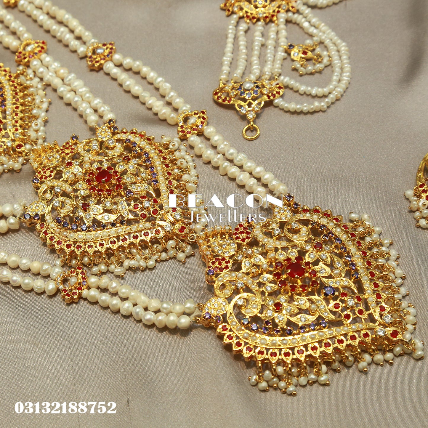 Choker Set With Mala Ring Tika Jhoomer and Earrings