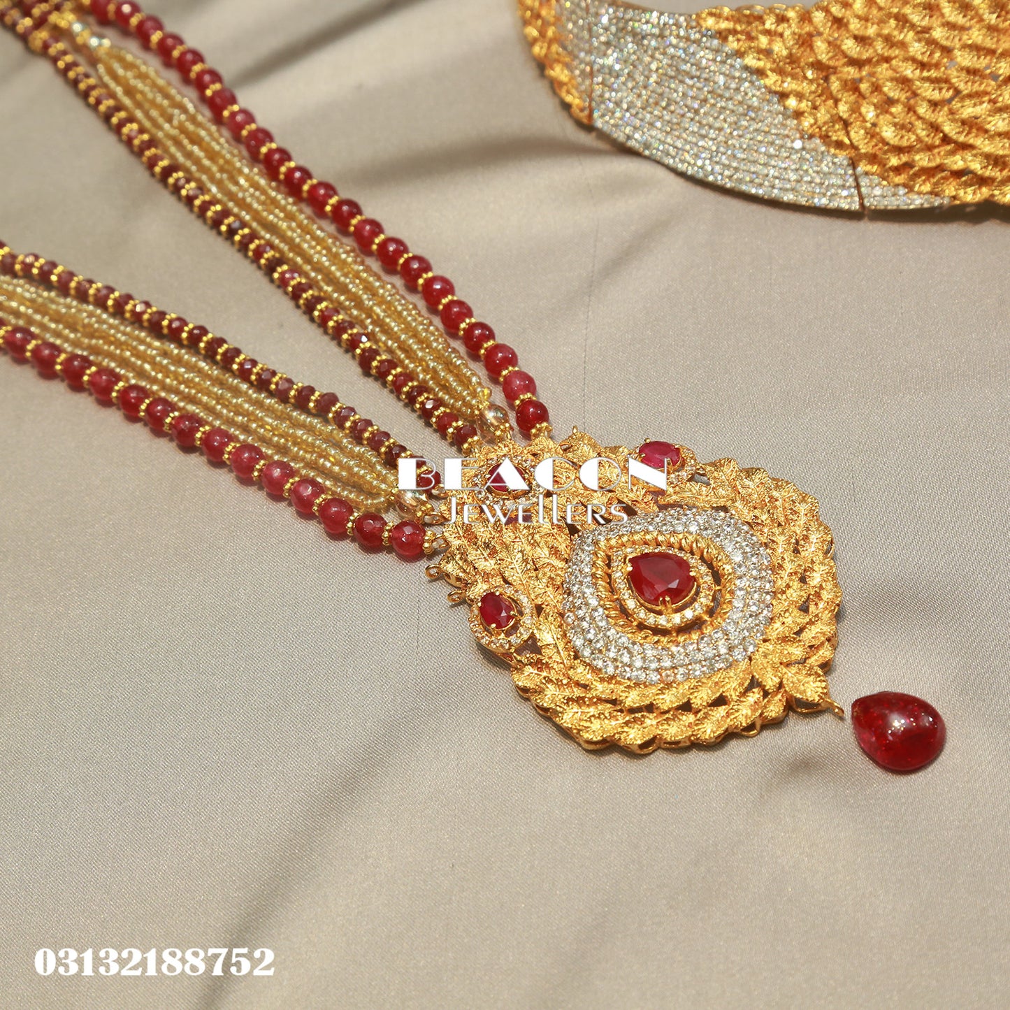Necklace Set With Mala Earrings