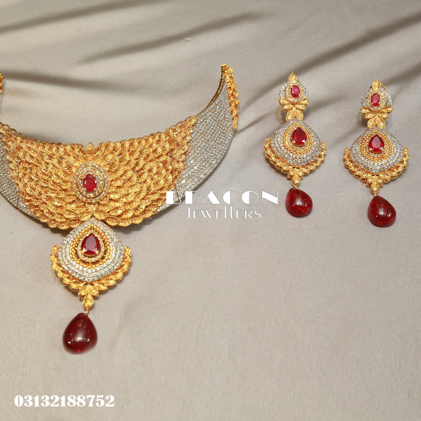 Necklace Set With Mala Earrings