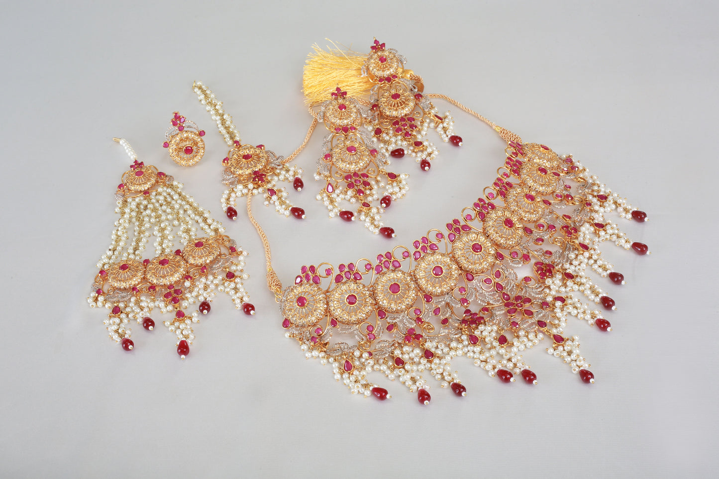 Necklace Set With Earrings Tika Jhoomar Ring
