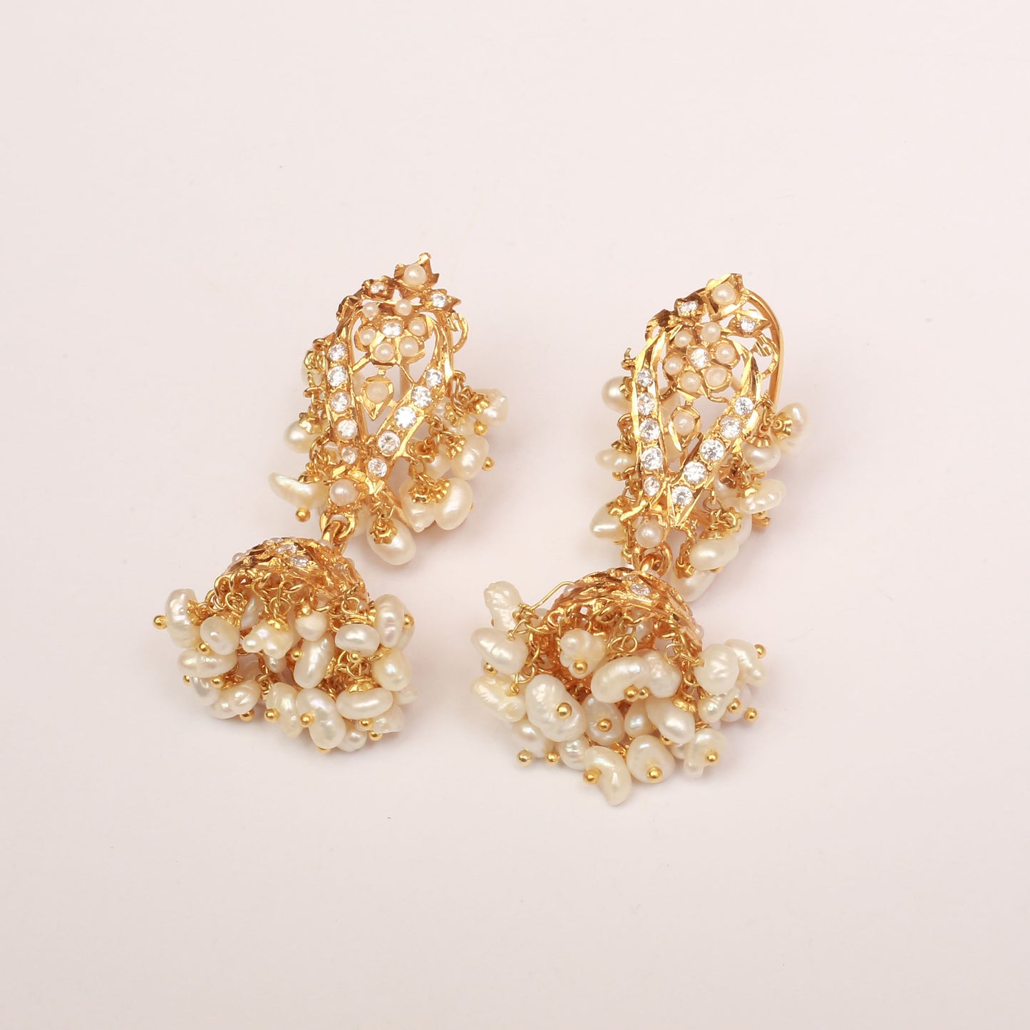 Earrings With Reals Pearls