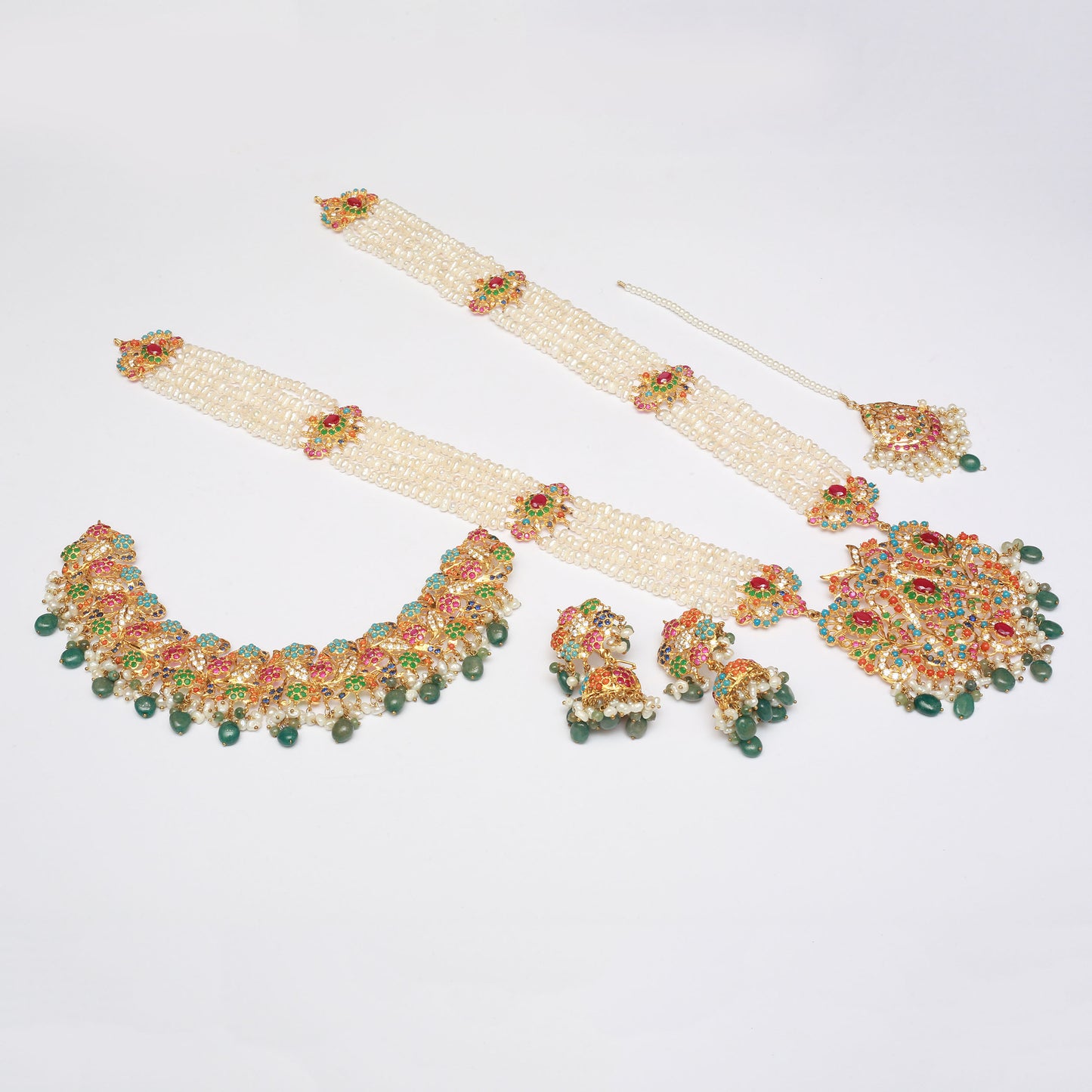 Necklace Set WIth Mala Earrings Tika