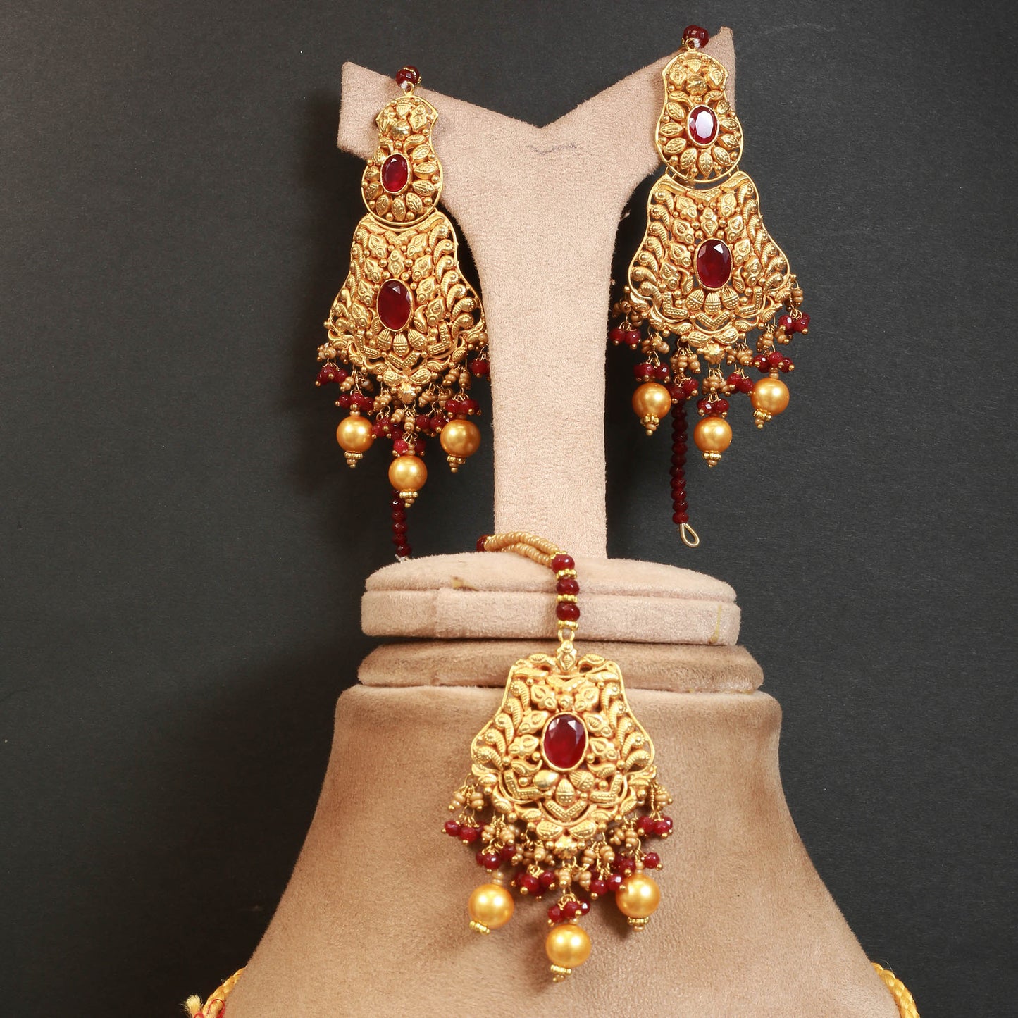 Necklace Set with Malla Earring and Tika ,Jhoomar.