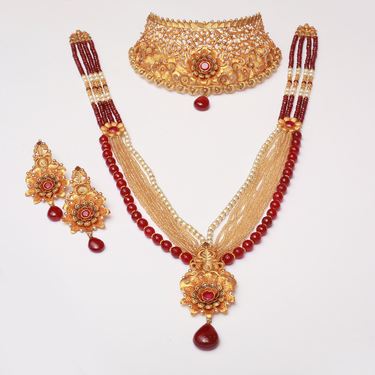 Choker Set WIth Mala Earrings