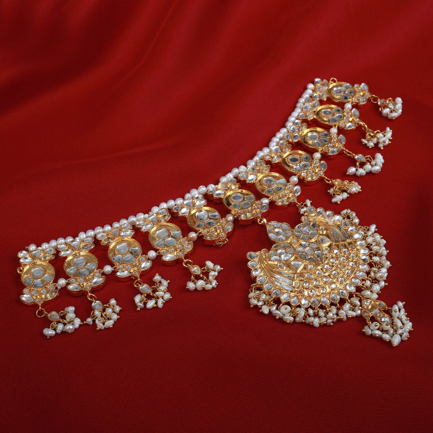 Necklace and Mala, Ring , Earrings, Jhumar, Tika