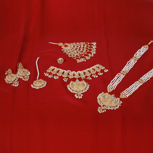 Necklace and Mala, Ring , Earrings, Jhumar, Tika