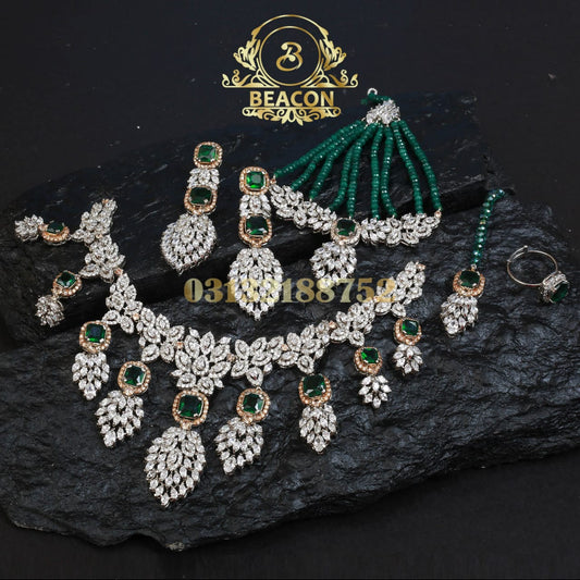 Necklace Set with Earning , Jhumer , Tika , Ring