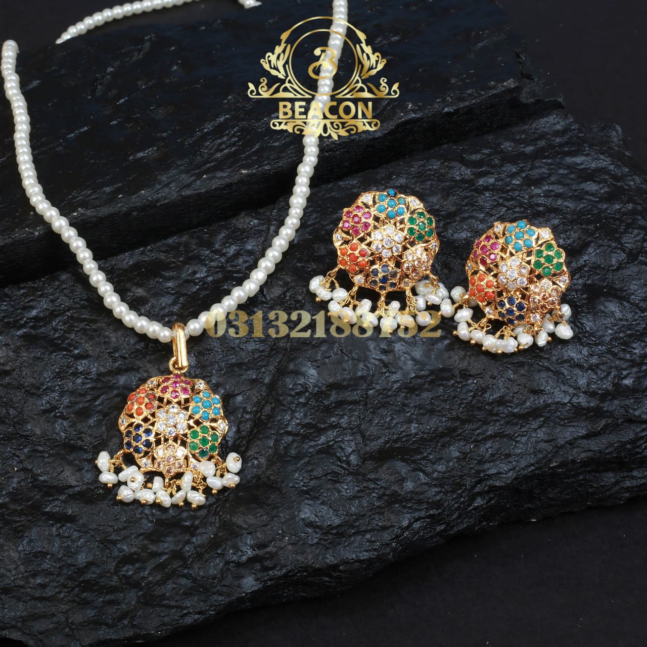 Pendant Set With  Earring
