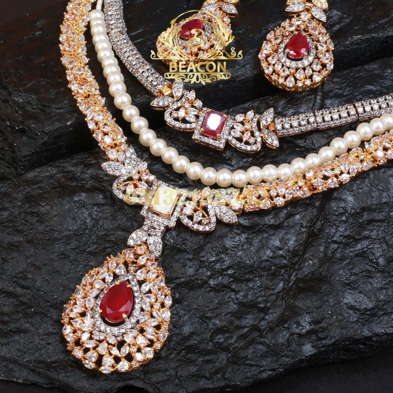 Necklace with Earning , Tika ,Ring